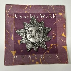 Vintage Cynthia Webb Celestial Sun Brooch